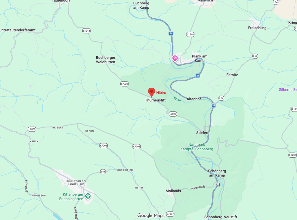 Google Maps Karte von Nibiru | Thürneustift 6, 3562 Schönberg am Kamp, Austria